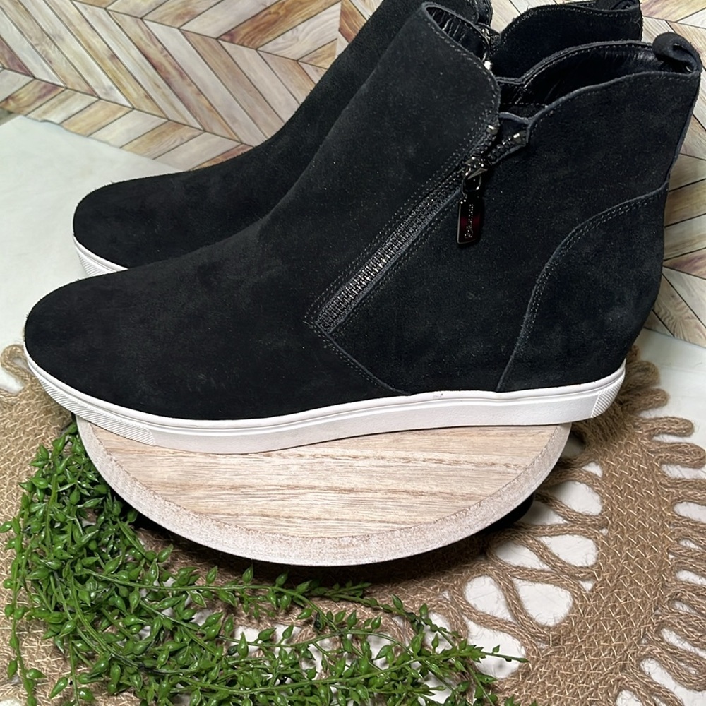 Blondo Giselle Sz 11 Waterproof Black Suede High Top Ankle‎ Double Zipper Boot - Picture 3 of 10